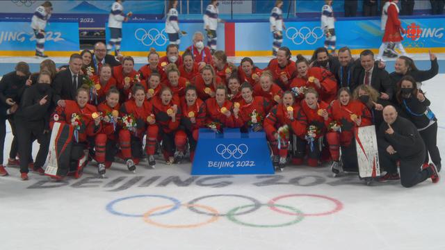 Nouvelle olympique Les Canadiennes décrochent l’or à la poursuite par équipe 