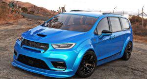 Carscoops A YouTuber Is Building A Chrysler Pacifica Hellcat