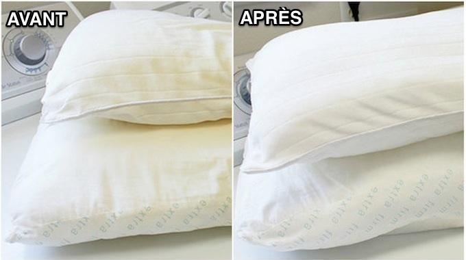 Comment nettoyer un oreiller jauni : les astuces qui marchent ! 