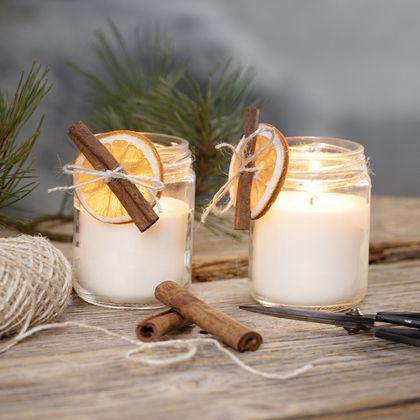 How to make a natural candle for parties Christmas? 