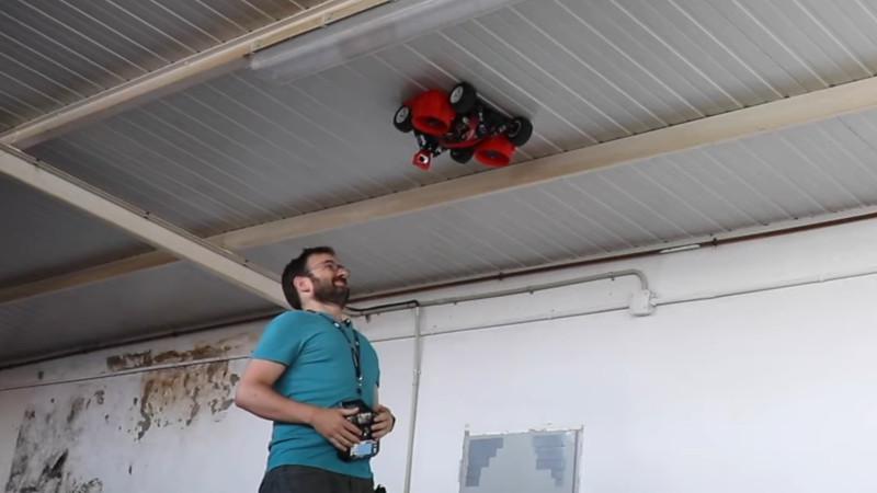 Fan Lets RC Car Drive On The Ceiling 