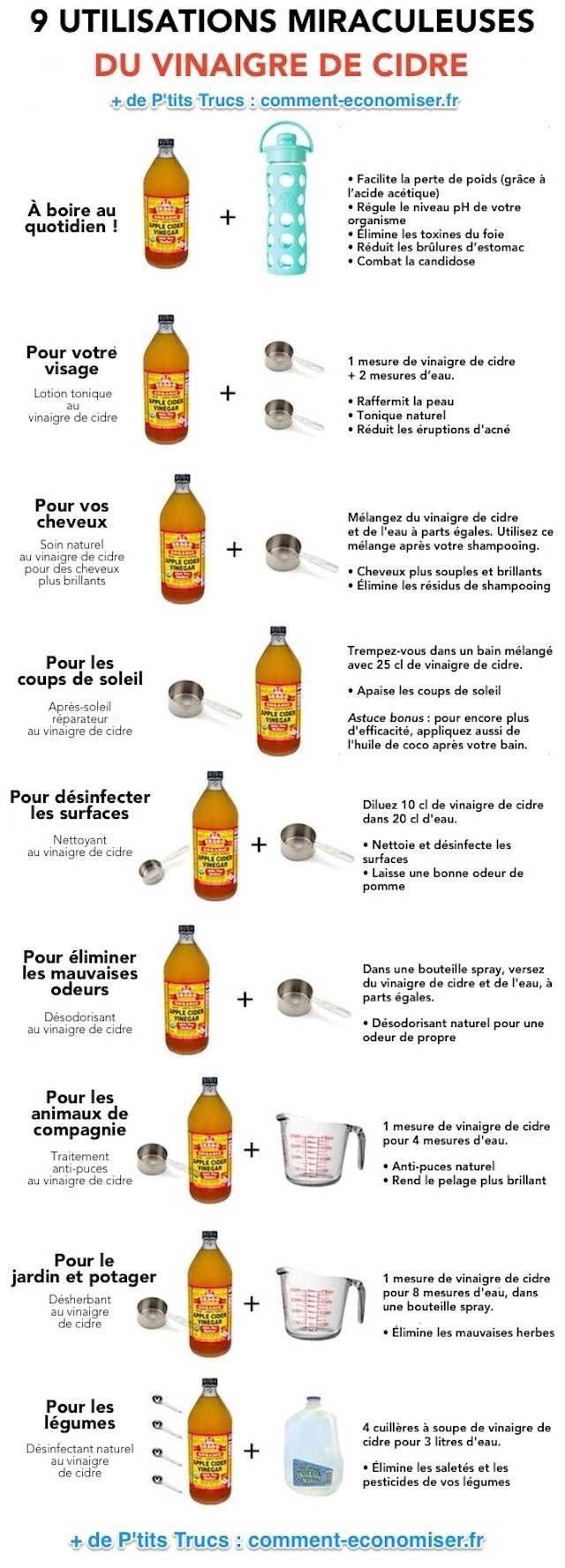 How to use apple cider vinegar to maintain his house? 