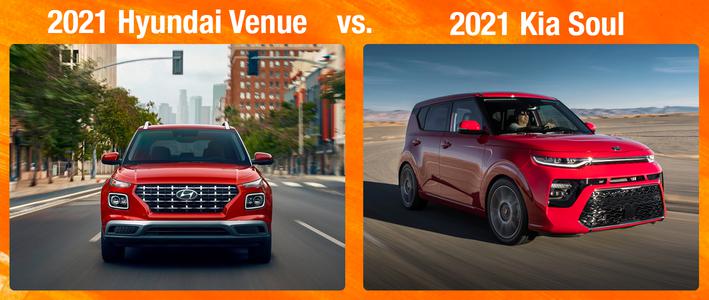2021 Kia Soul vs. 2021 Hyundai Venue Comparison 