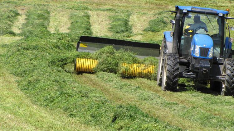 Jusqu’à 6,7ha/h avec l’andaineur à tapis