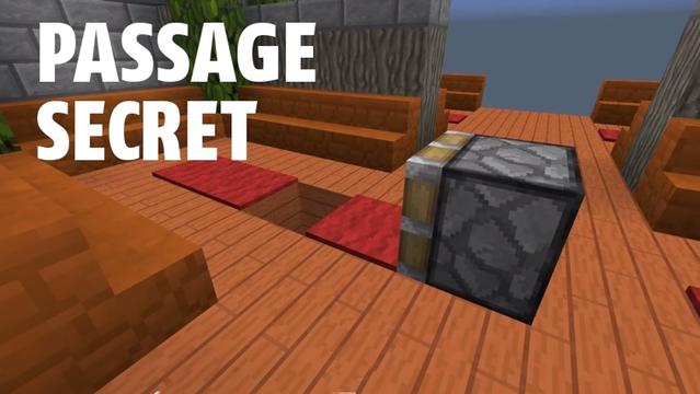 Minecraft : un mécanisme permet de camoufler un passage secret sous un tapis