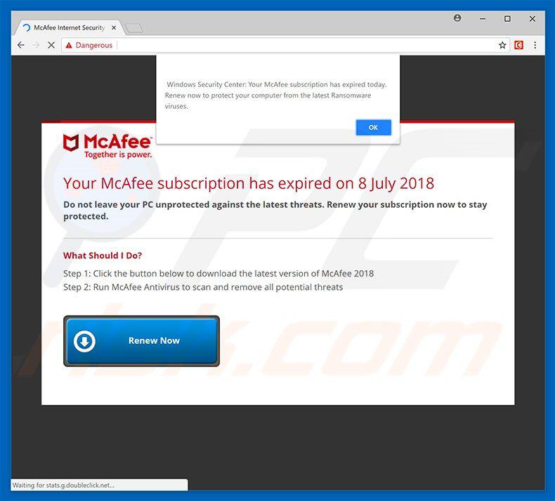 Fake McAfee popups and increased Avast blocking notification openrtb.cootlogix