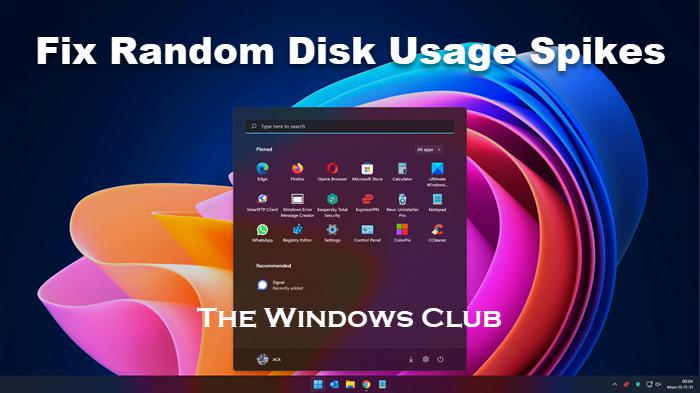 Random Disk Usage Spikes on Windows 11/10: Causes and Fixes