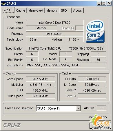 Intel Merom最高端T7600详情大曝光