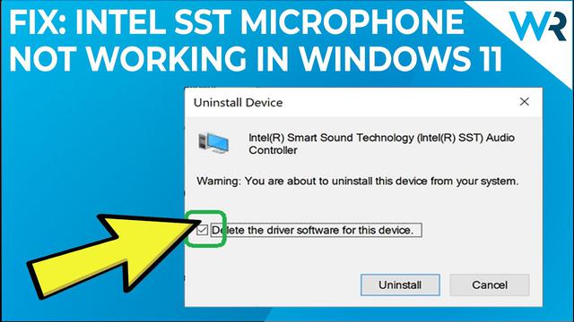 Fix Intel SST microphone not working on Windows 11/10
