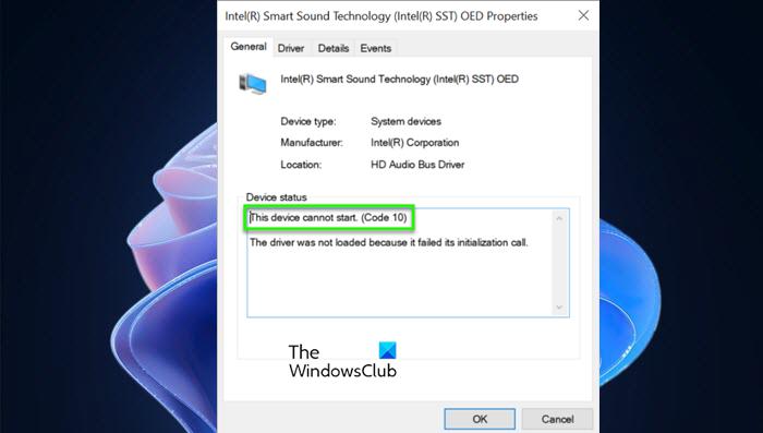 Fix Intel SST microphone not working on Windows 11/10 