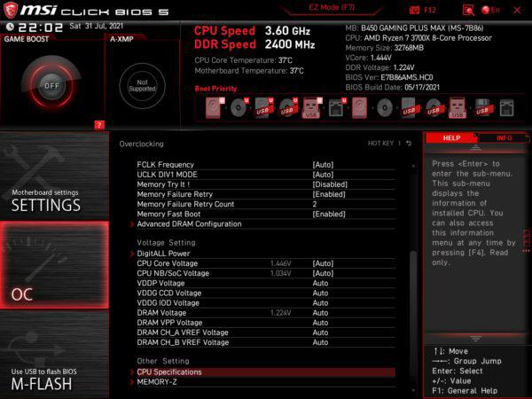 How to enable Virtualization in MSI Gaming Plus Max B450 