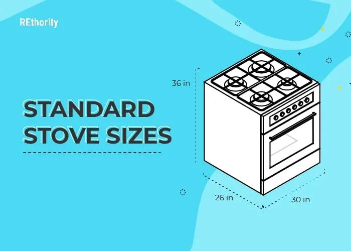 Standard Kitchen Stove Sizes by Type