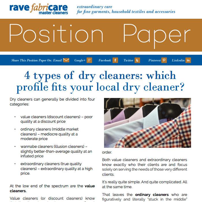 RAVE FabriCARE: Position Papers