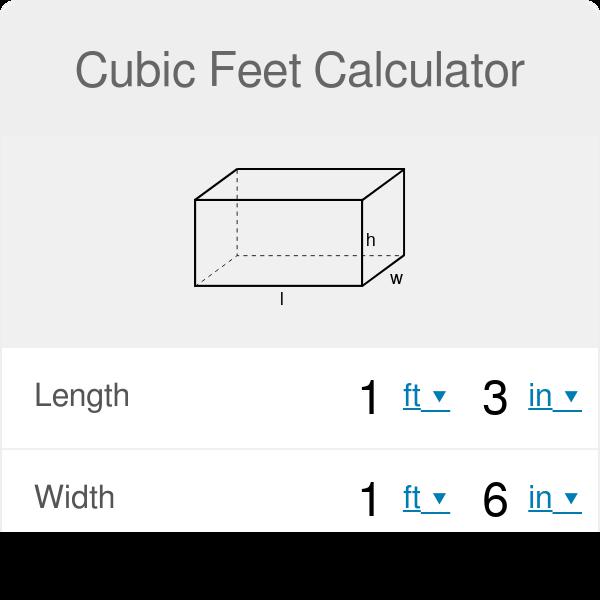 Cubic Feet Calculator