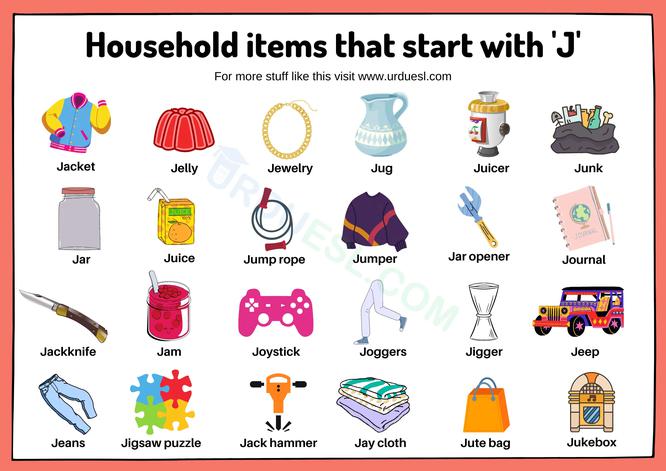 Objects that Start with J 