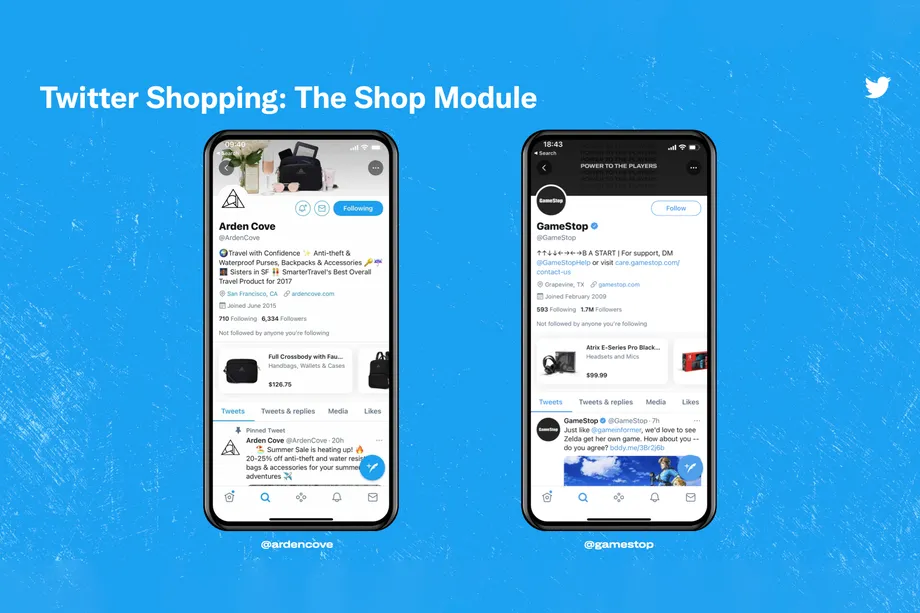 Twitter pilote une nouvelle section shopping pour les marques